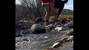 Hiking &amp_ fucking in scenic views