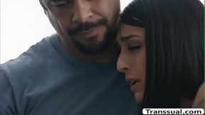 Trans stepdaughter butt fucked by stepdad