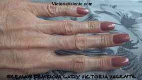 Classic nails of normal length - close-up