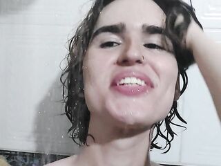 Shower dream – femboy oozing juicy and full of attitude