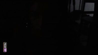 Slim neighbor deepthroats boyfriend while cuckold husband records homemade