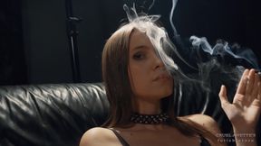 Kassy smokes