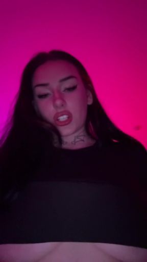 Key moment from &quot;Goth Mommy sexy striptease JOI dirty talk&quot;