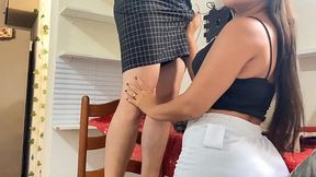 Slut Deepthroats Painter's Cock at Construction Site