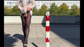 On the road in chastity at the Reim Arcaden