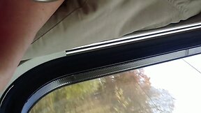 Castrated sissy topless in a train in switzerland
