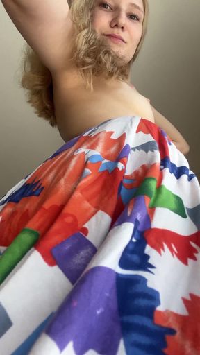Slim teen shows off her tiny skirt upskirt