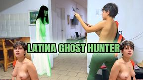 Female Ghostbuster vs. Haunted House