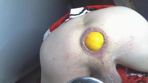 Tomatoes in the butt. Anal stuffing