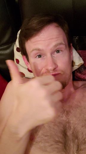Ginger bro's butthole winking as he cums for daddy
