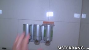 Stepsister Valentina Jewels shares her stepbros cock with their cousin Arietta Adams