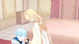 Aether and Chongyun Yaoi Anal Fuck with Crossdressing and Creampie