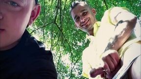 Cum in the Woods: Outdoor Kissing, Sucking & Cum All Over The Camera (7 min)