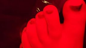 Devilish footjob