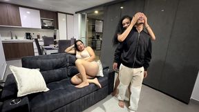 my husband is surprised to see that i let him have sex with my friend.