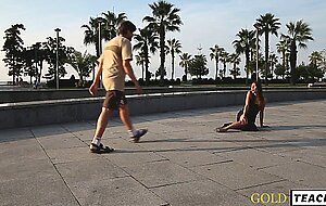 Goldteachers, a virgin guy in sandals with socks is ac