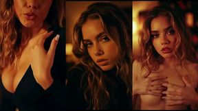 take me tonight – blonde seduction by the fireplace (ai-generated)