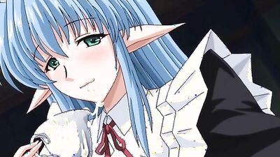 Watch this anime maid get her holes stretched by a tentacle monster while being fucked hard