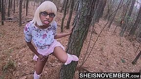 Black Stepdaughter Riding Dick In Public Giant Nipples & Areolas Out