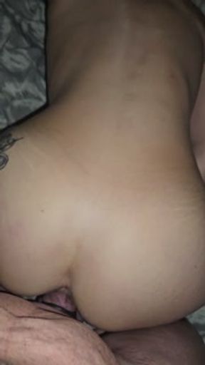 Moaning female orgasm, while she uses her pussy to stroke my dick all the way to a creampie