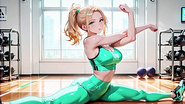 AI Generated – So Slutty Fitness Beauty! Works Hard at Gym, Becomes Oiled Slut in Bed