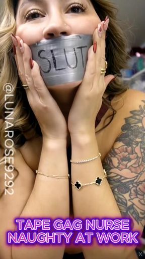 Nurse Luna caught being naughty in the medical clinic by the doctor and he tells me to continue while you watch me gag myself & MORE!