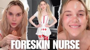 Foreskin Nurse - Nurse Loves Foreskin Smegma and Facial - HD