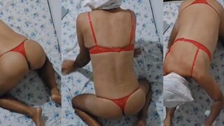 Watch as hot babe in lingerie crossdresses in a steamy solo scene