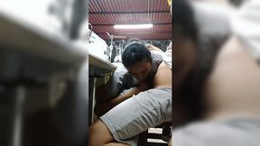 Dirty coworker sucks and scares me in video comment section