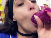 INSANE SNAPCHAT THROAT BULGE AT WORK