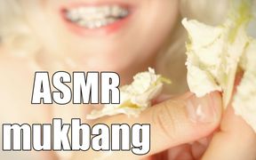 Braces fetish, eating in braces ASMR video