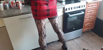 I'm making coffee in the kitchen.
