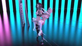 3d futanari hentai porn: glamorous bondage between a shemale and tranny