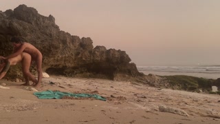 He Fucks Her Hard on the Beach — Real Outdoor Sex