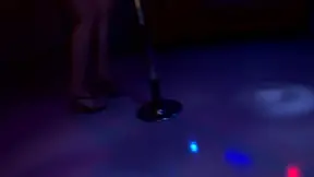 Japanese woman gets railed after pole dancing and toyed by a massive dildo.