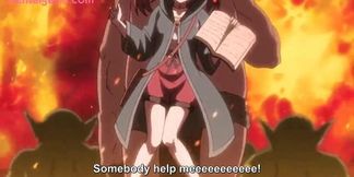 Uncensored Japanese anime goblin fucks nymphs in a steamy sauna