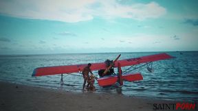 Caylian Curtis Fucks a Pilot on a Secluded Island Beach