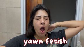 Yawning in the morning