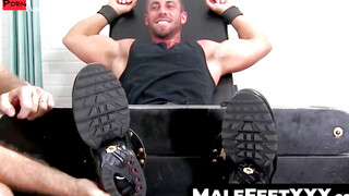 Sole Destroyers Unleashed Hunks Tied Up for Torturous Foot Play