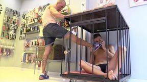 Gay submissive learns total obedience in BDSM room