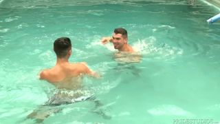 DylanLucas Super-Steamy Dudes get Rock Hard in the Pool & take it inwards