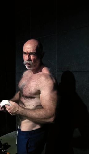 Flexing Hairy Muscle Bear