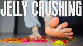 Messy jelly crushing