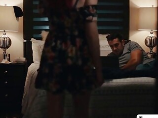 Cute tgirl goes to stepbros room and lets him bang her ass