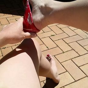 Heels, Cream and Cock