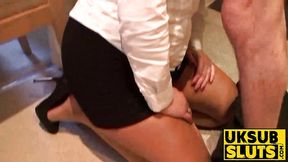 UKSubSluts com - Horny amateur MILF's big ass and hard pussy banging fun