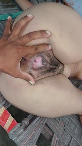 Stepuncle's girl takes off the towel after bathing   Clip 2