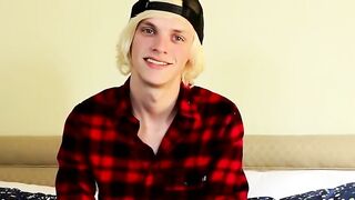 Thick twink cock ends up getting attention after interview