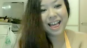 Asian Stockinged Model Lemon Loves Her Big Dildo Sex