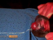 Cockring on, Fleshlight fucked, balls drained
